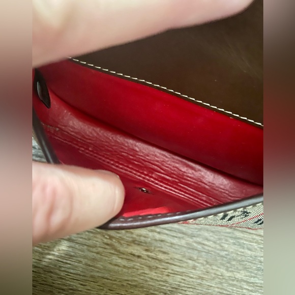 Dooney and Bourke Wristlet Bag Coin Purse Logo Designer Buckle Snap D & B - Picture 5 of 11